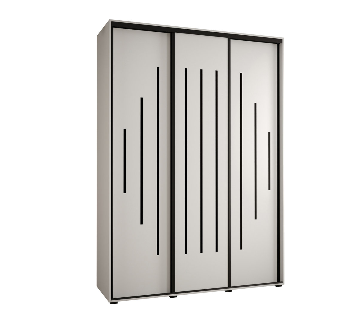 Szafa przesuwna wysoka Davos 12 170 gł. 60 biały + biały + czarny