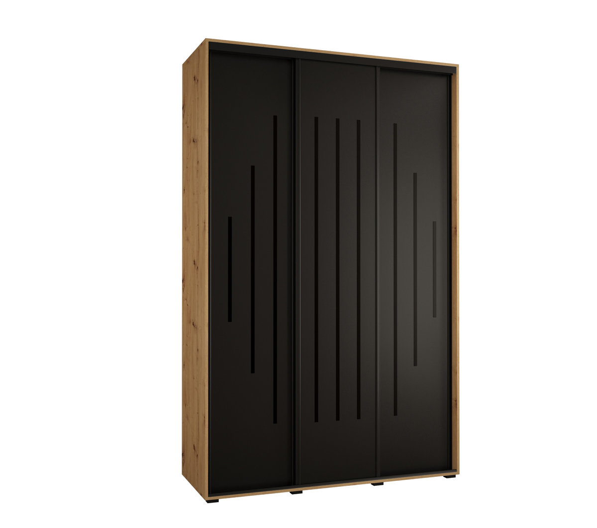 Szafa przesuwna wysoka Davos 12 160 gł. 60 artisan + czarny + czarny