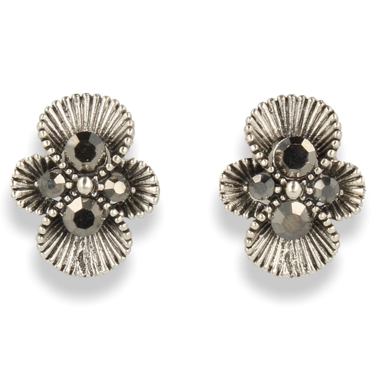 Klipsy do uszu z cyrkonią srebrne