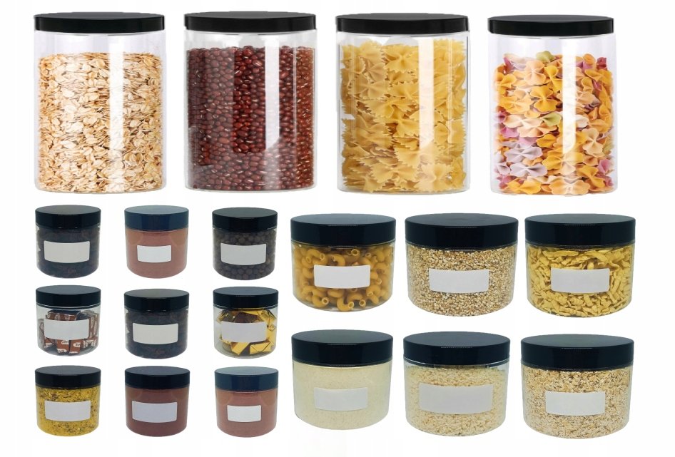 Pojemniki na żywność 1000ml 500ml 200ml, Zestaw 19 szt.