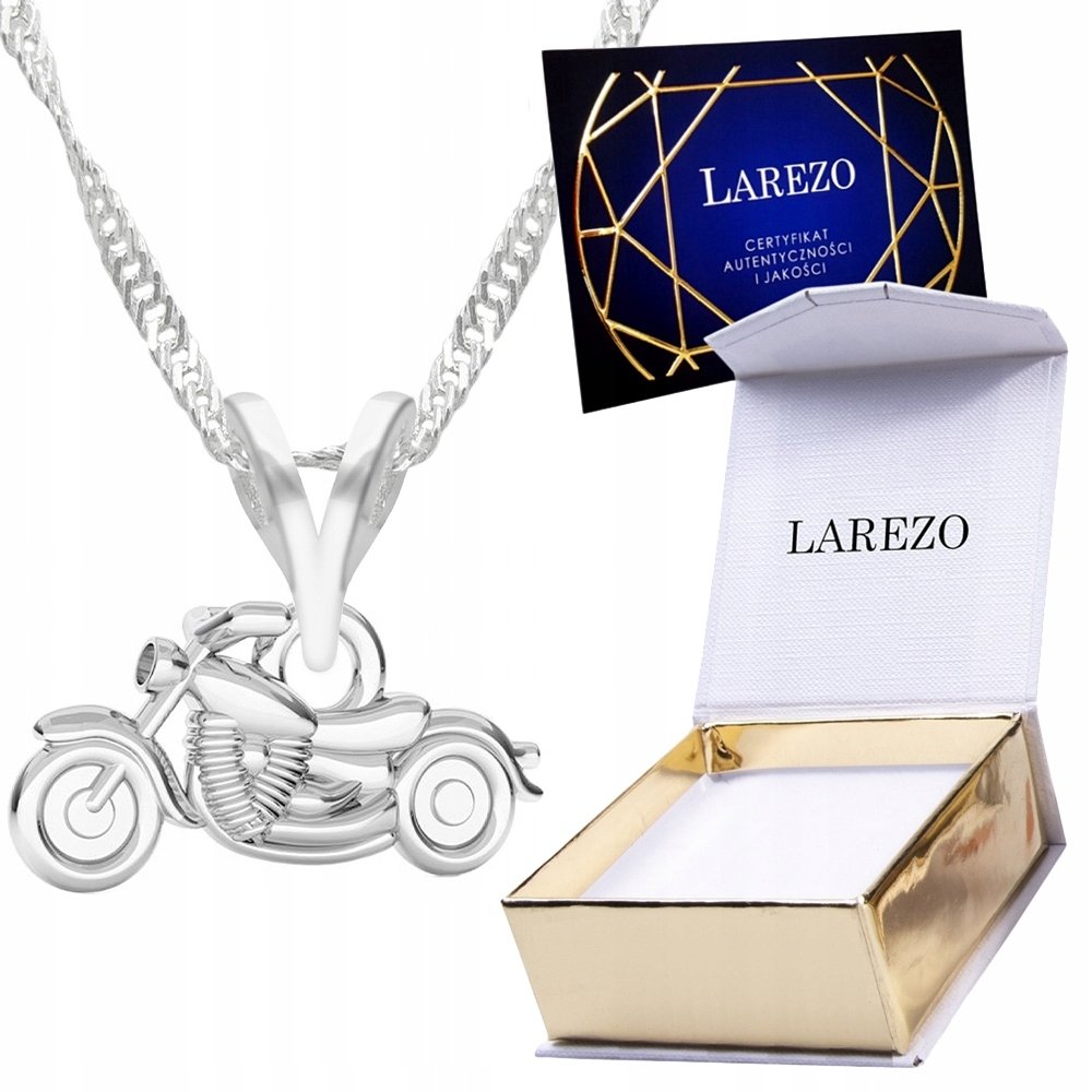 Naszyjnik srebrny łańcuszek z Motorem Motocykl Motor Harley SREBRO 925