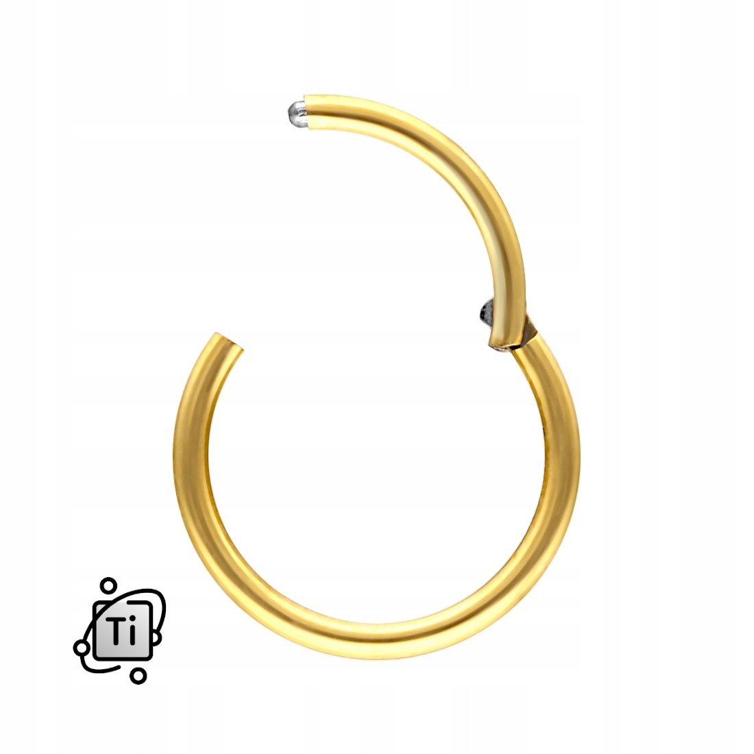 Kolczyk TYTANOWY kółko CLICKER ZŁOTY 1,2/12 mm