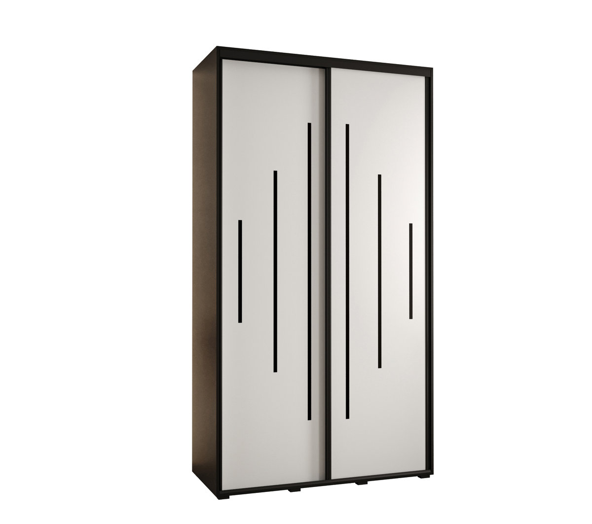 Szafa przesuwna wysoka Davos 12 140 gł. 60 czarny + biały + czarny / Abiks Meble