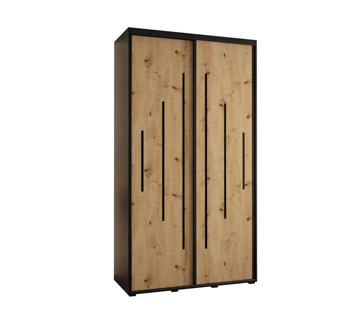 Szafa przesuwna wysoka Davos 12 130 gł. 45 czarny + artisan + czarny / Abiks Meble