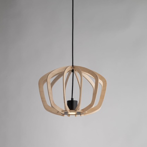 Summer D40 lampa wisząca 1xGU10 czarna/brzoza 40925