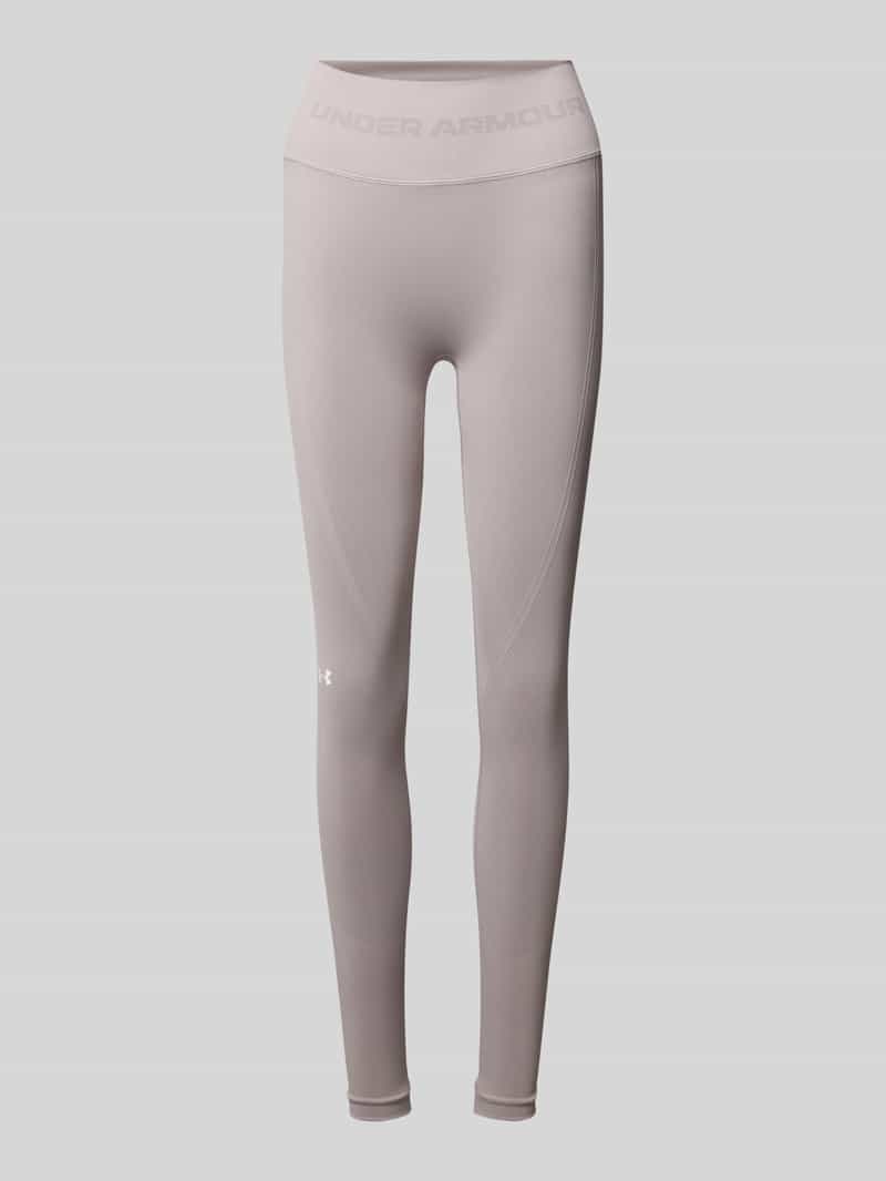 Legginsy o kroju super skinny fit z nadrukiem z logo