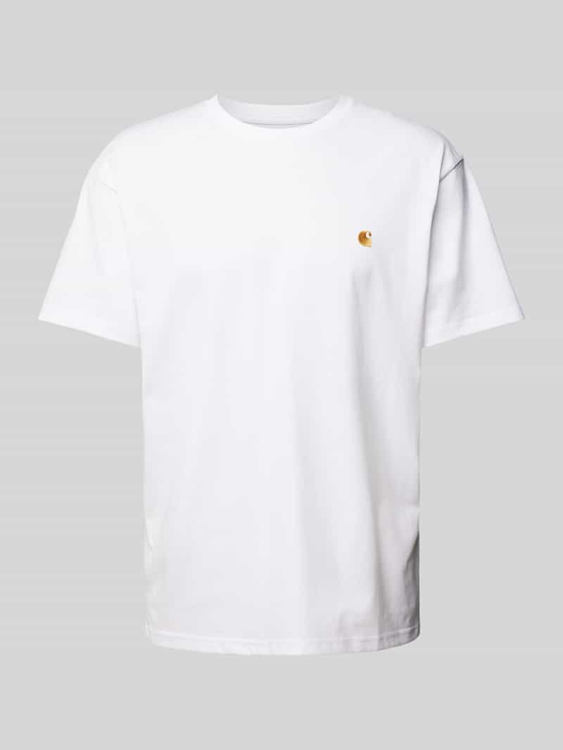 T-shirt z wyhaftowanym logo