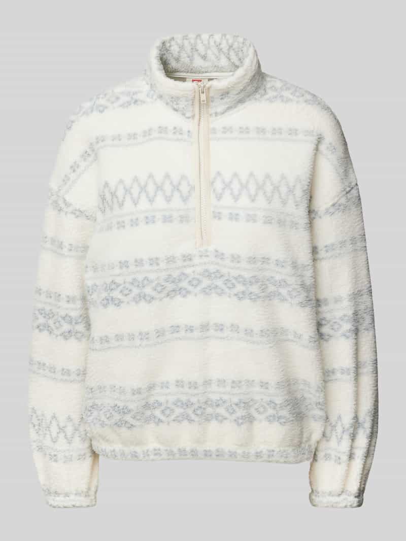 Sweter z polaru z kołnierzem model ‘DELTA’
