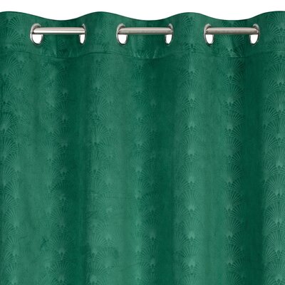 Euro Firany Zasłona Velvet Julia 140 x 250 Przelotka Zielony 1224384