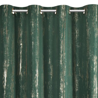 Zasłona EUROFIRANY Libi 140 x 250 cm Zielono-złoty