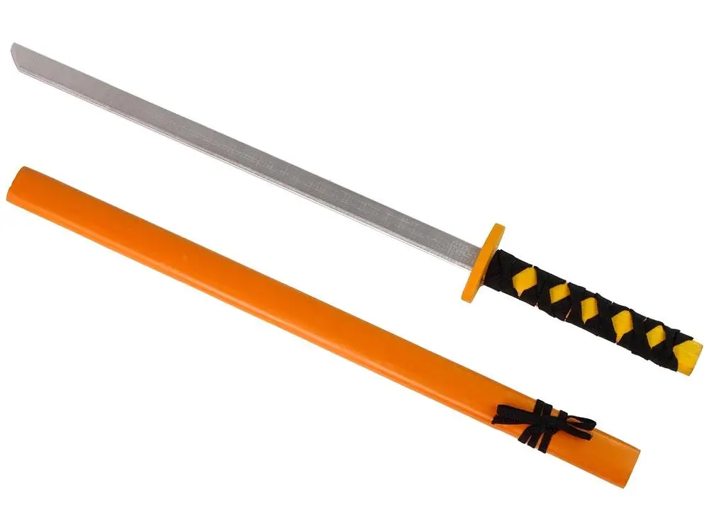 Miecz drewniany pomarańczowy 73cm - Leantoys