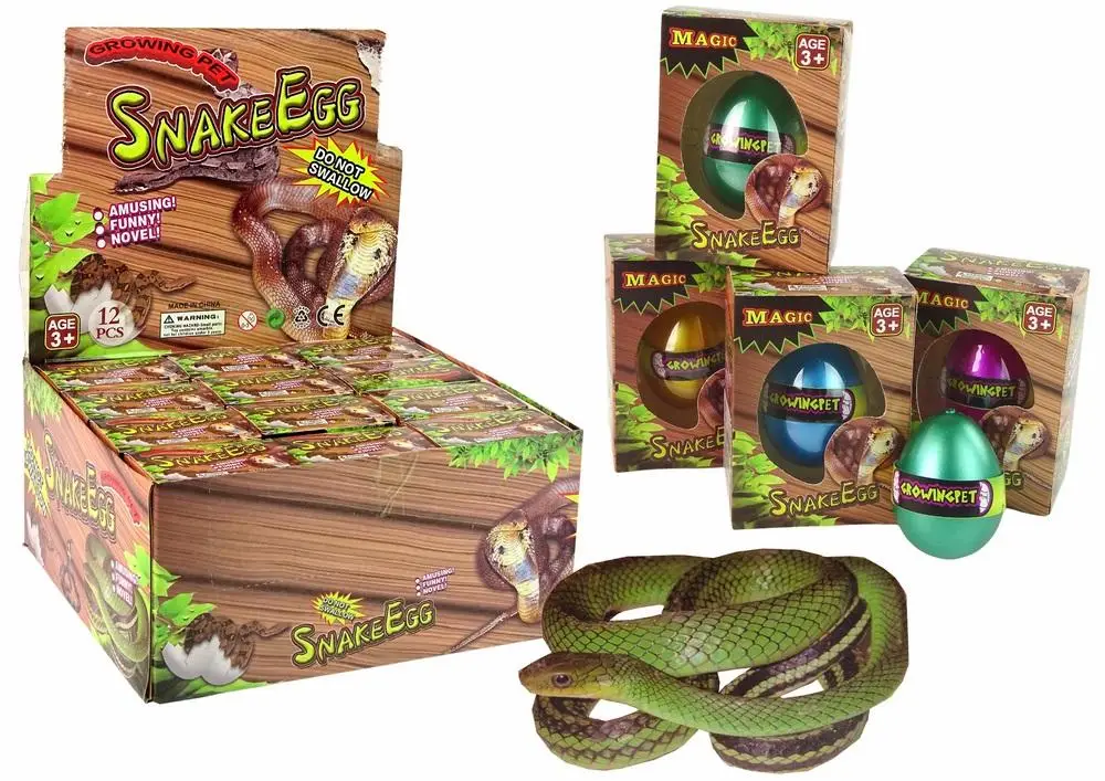 Wykluwające się rosnące magiczne jajko Węże 6cm - Leantoys