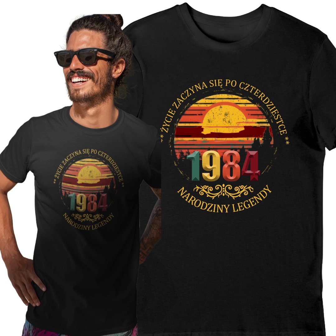 Koszulka na 40 lat 40 urodziny, życie zaczyna się po 40 prezent dla faceta męża M