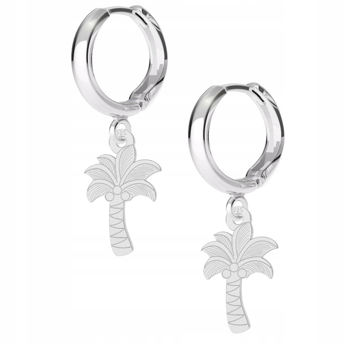 Kolczyki srebrne Palma Drzewo Tree Palm 925