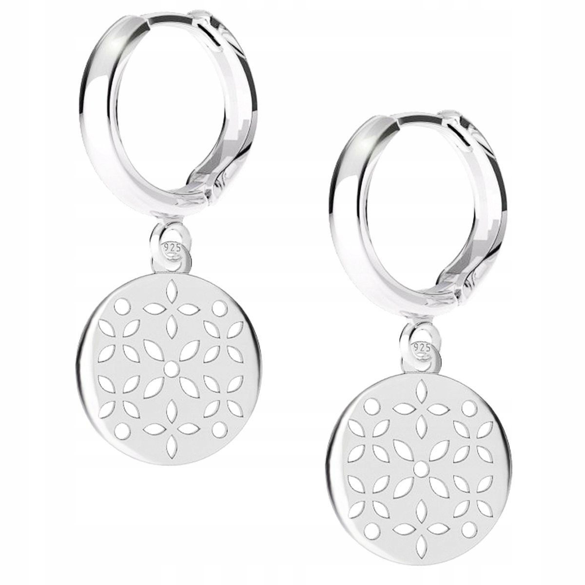 Kolczyki srebrne Kwiaty Kwiatki Kwiat 925