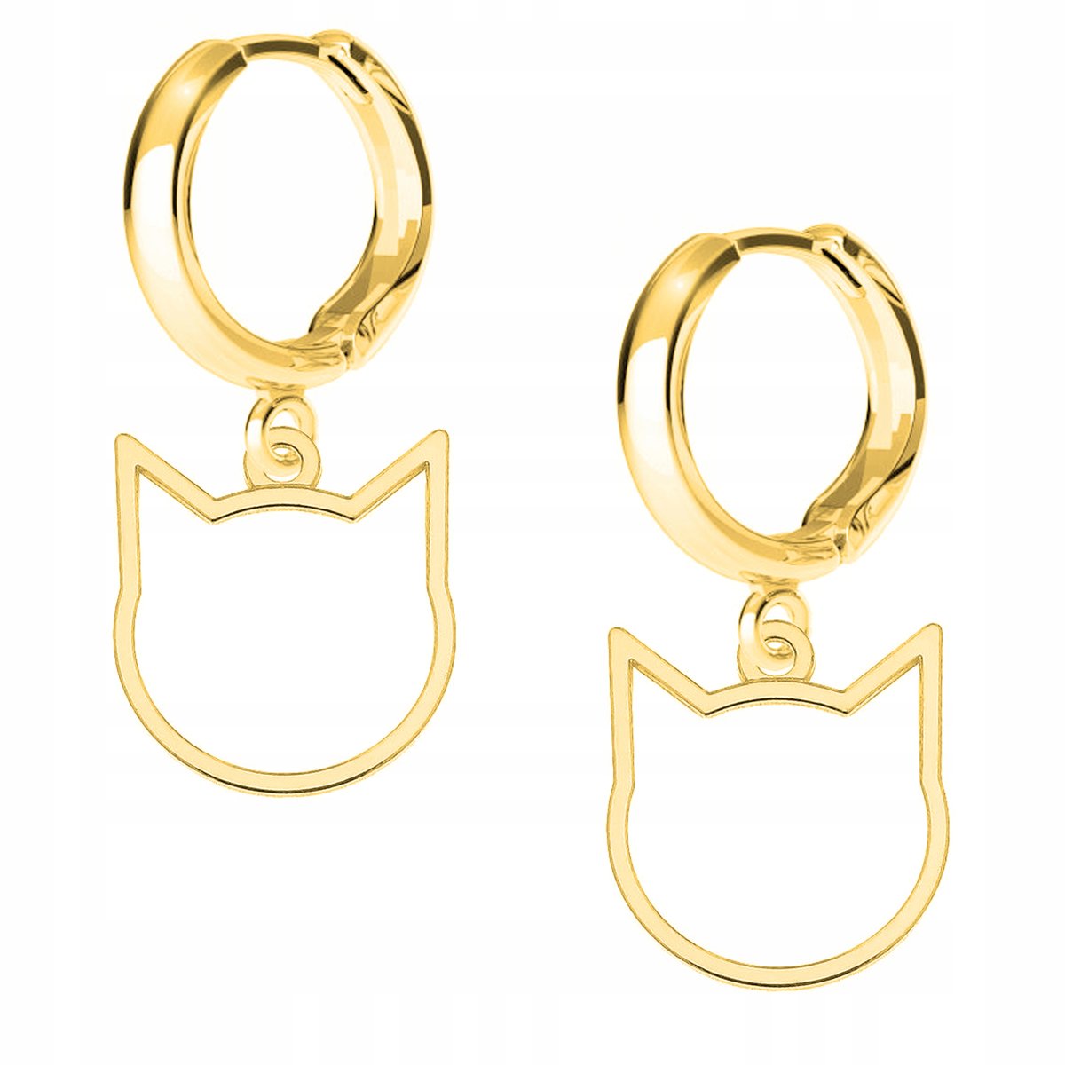 Kolczyki złote Kot Kotek Kotki 925