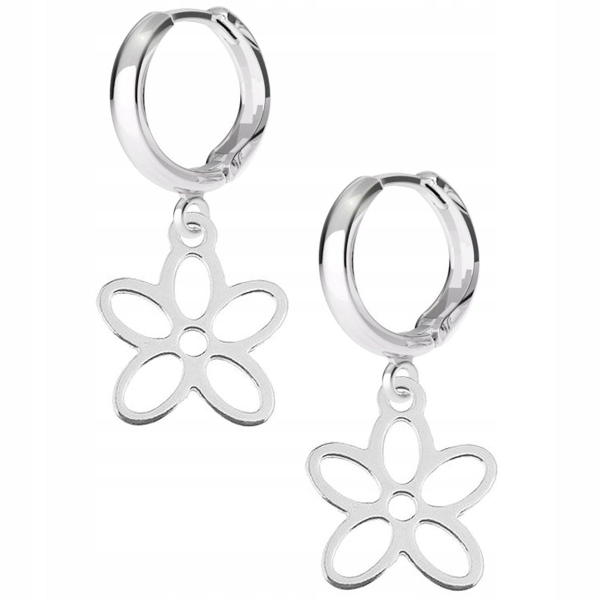 Kolczyki srebrne Kwiat Kwiatek Flower 925