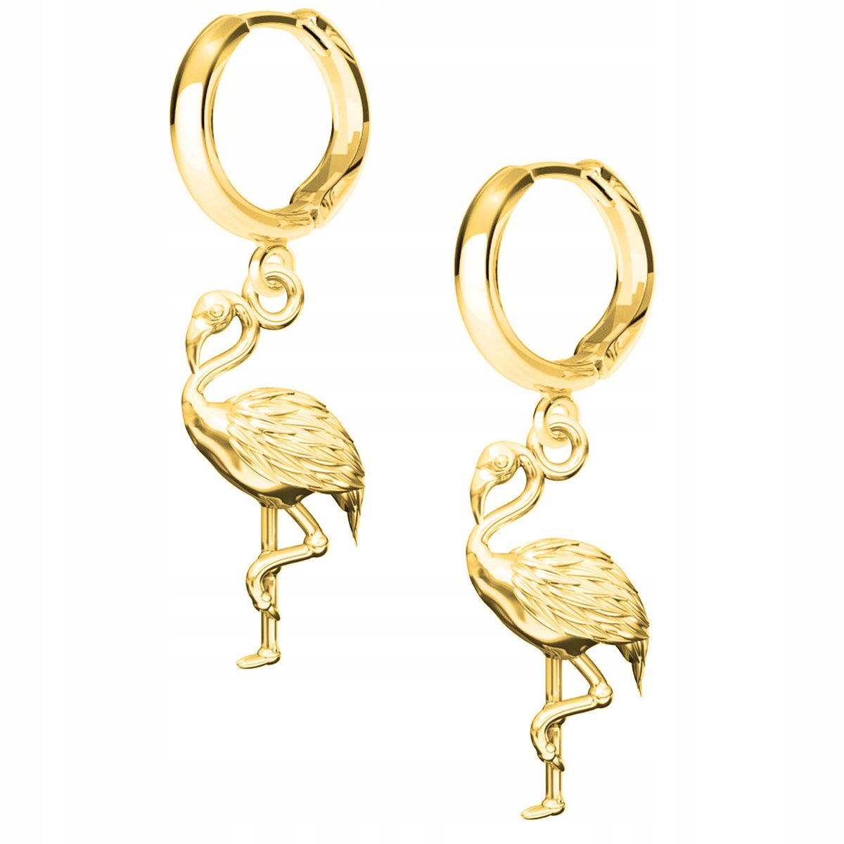 Kolczyki złote Flaming Zwierzę 925