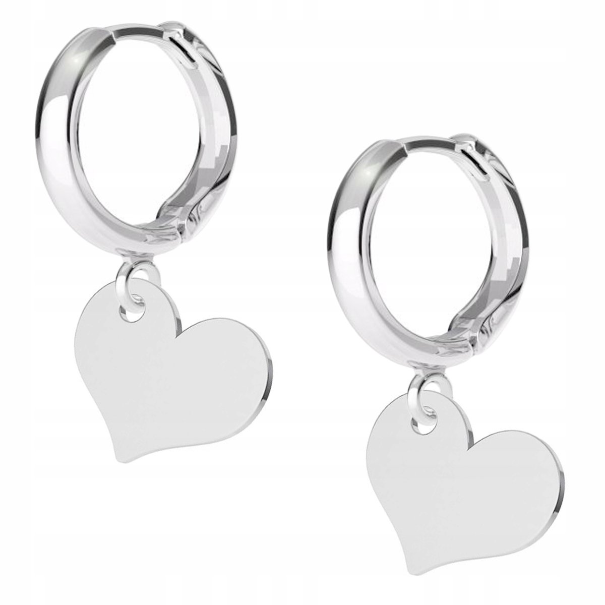 Kolczyki srebrne Serce Serduszko Heart 925