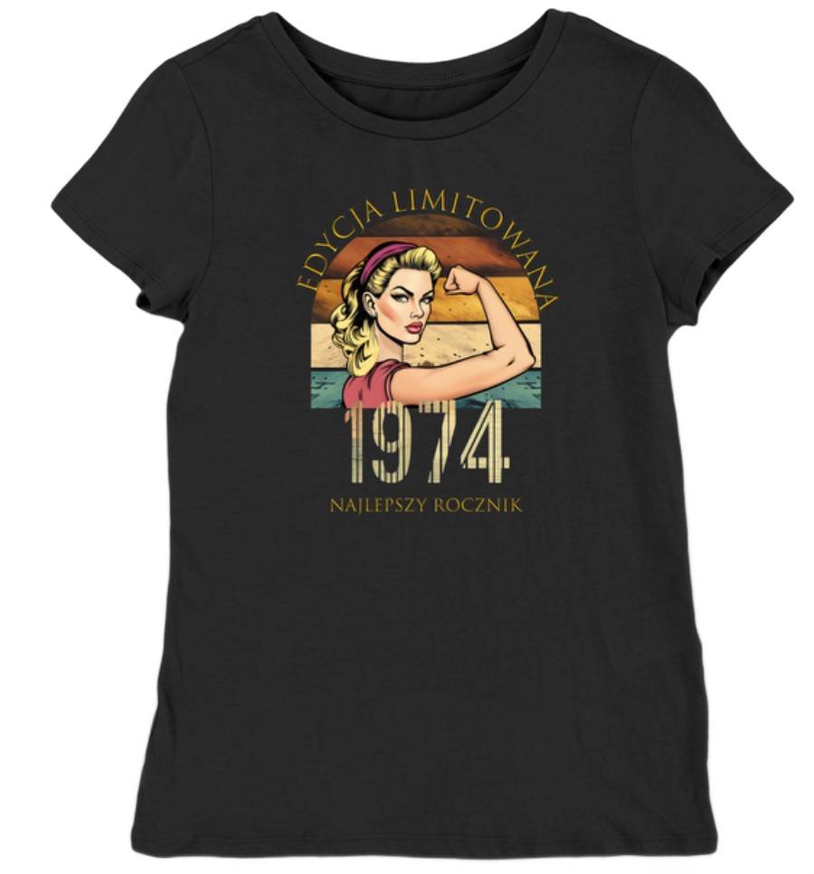 Koszulka damska 50 urodziny 1974 edycja limitowana najlepszy rocznik M