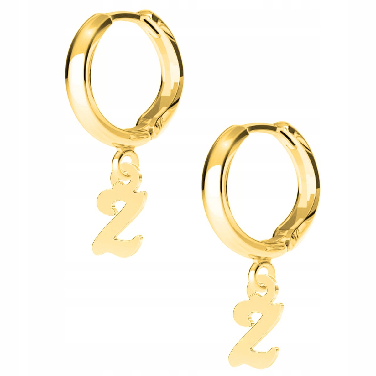 Kolczyki złote Mała Literka Z 925