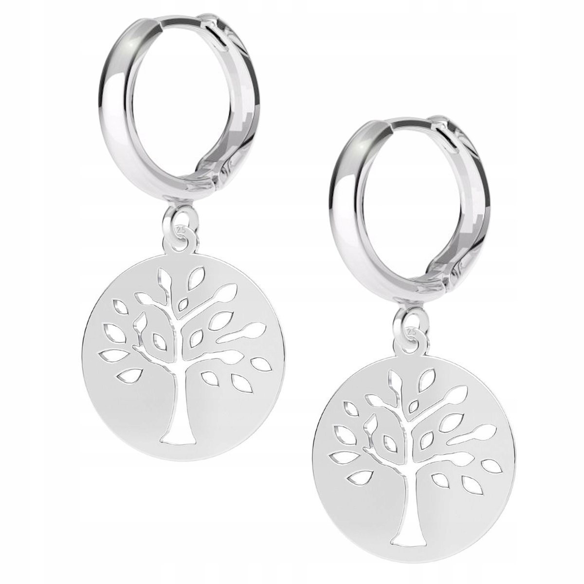 Kolczyki srebrne Drzewo Drzewko Tree 925