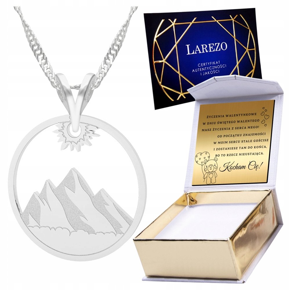 Naszyjnik srebrny Góry Natura z Górami Tatrami Tatry SREBRO 925 + GRAWER