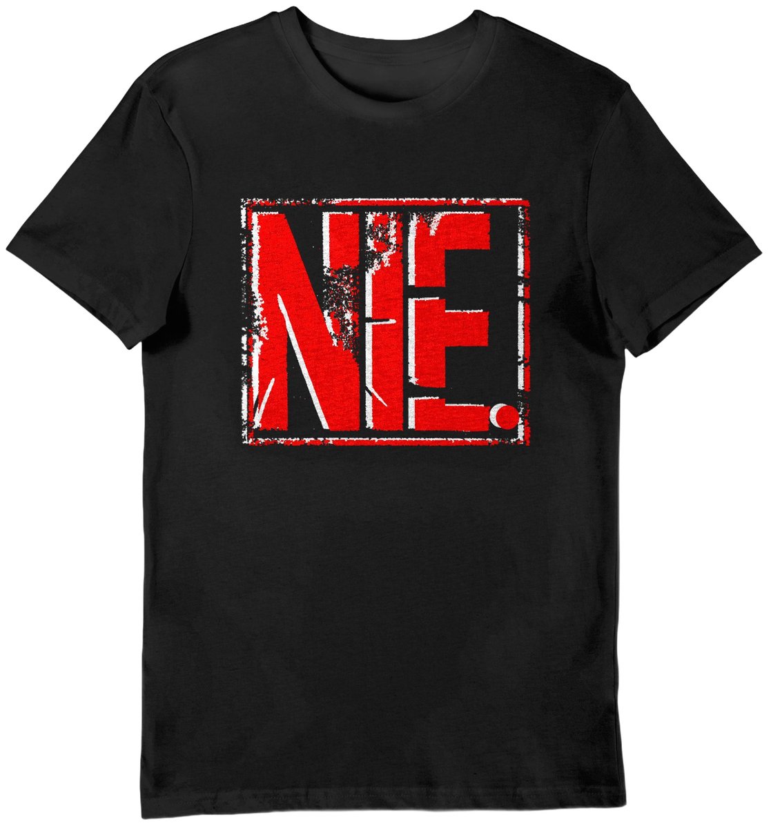 Koszulka męska z napisem NIE czarna 3XL