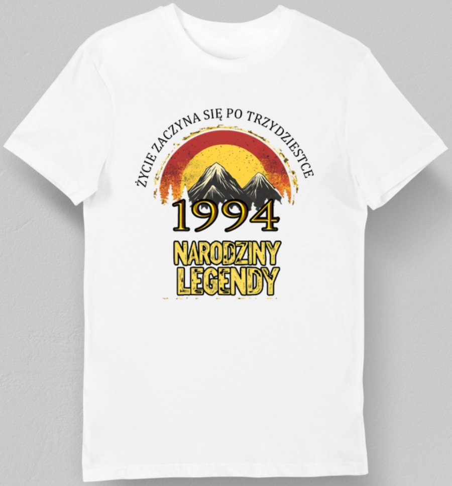 Koszulka męska 40 lat 1994 narodziny legendy prezent na 40 urodziny S
