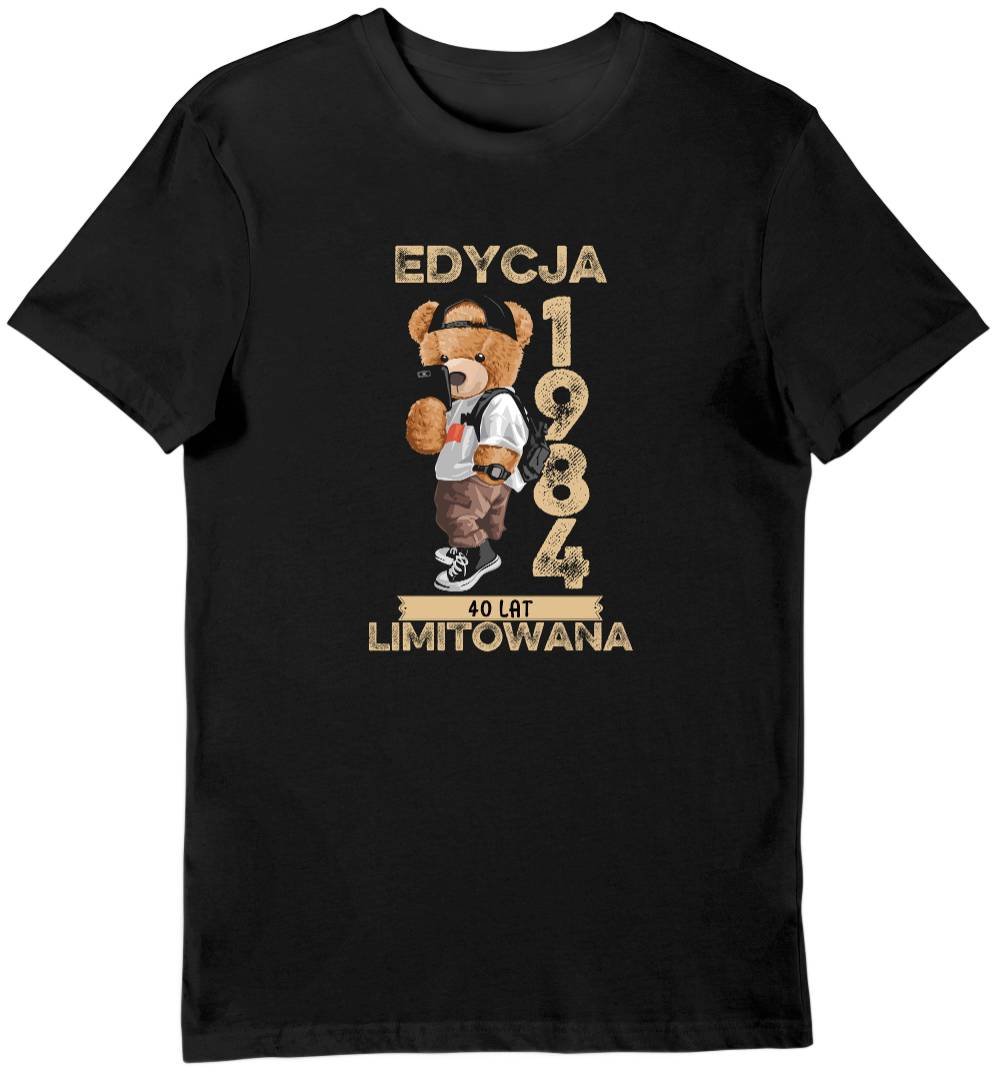 Koszulka na 40 urodziny edycja limitowana 1984 czarna XL