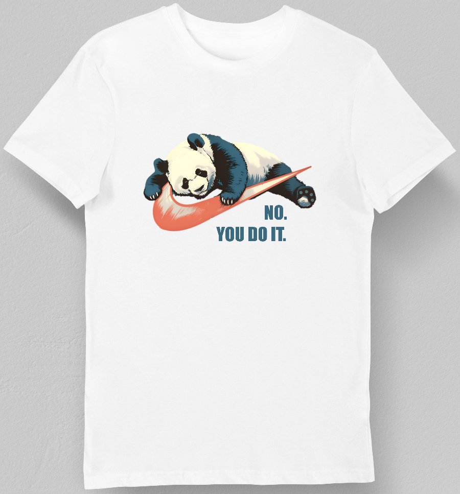 Koszulka męska z napisem no you do it biała 2XL