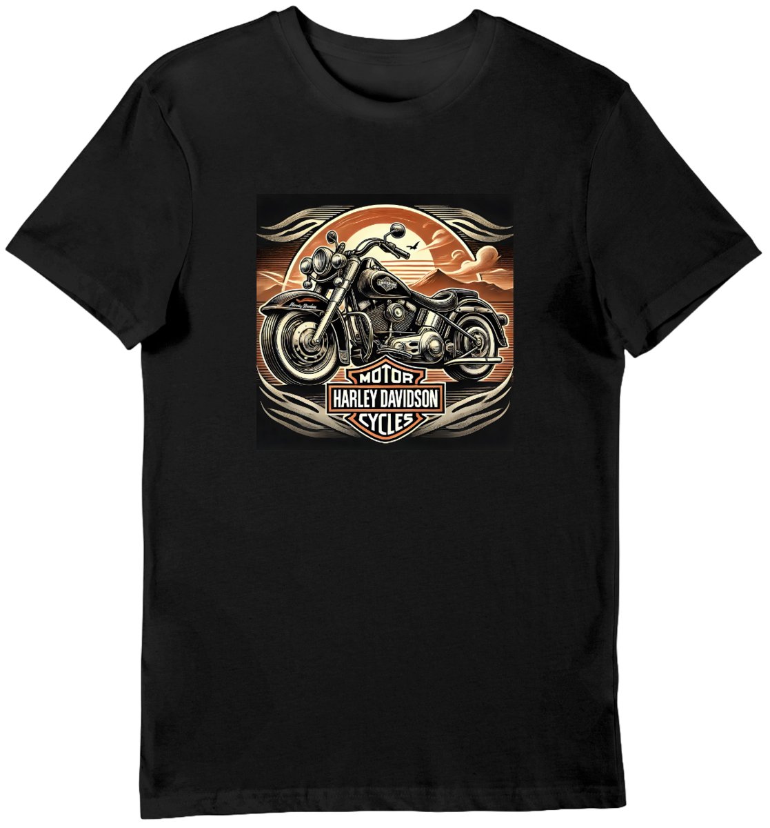 Koszulka męska z motorem Harley-Davidson czarna M