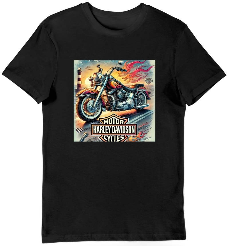 Koszulka męska motocyklowa Harley-Davidson czarna M