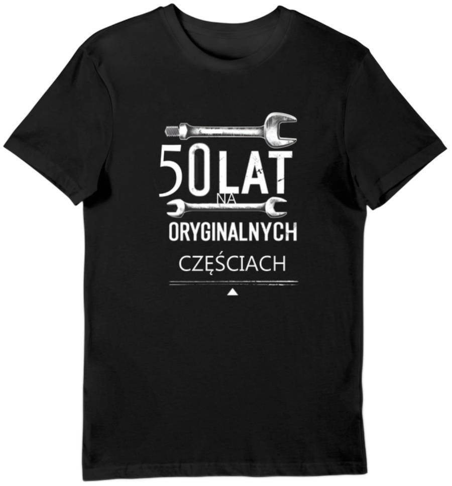 Koszulka męska na 50 urodziny 50 lat na oryginalnych częściach 2XL