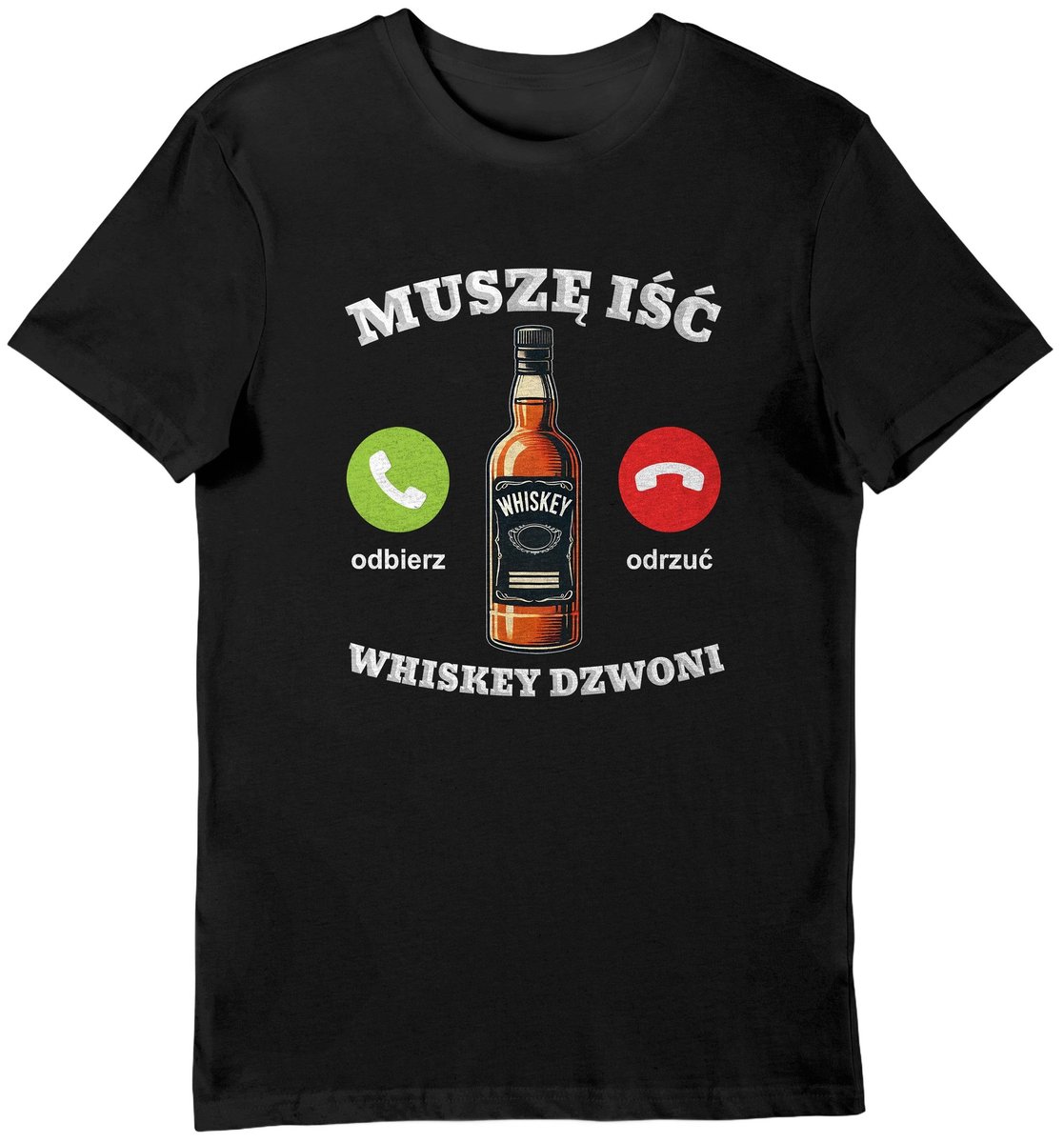 Koszulka muszę iść whiskey dzwoni czarna L