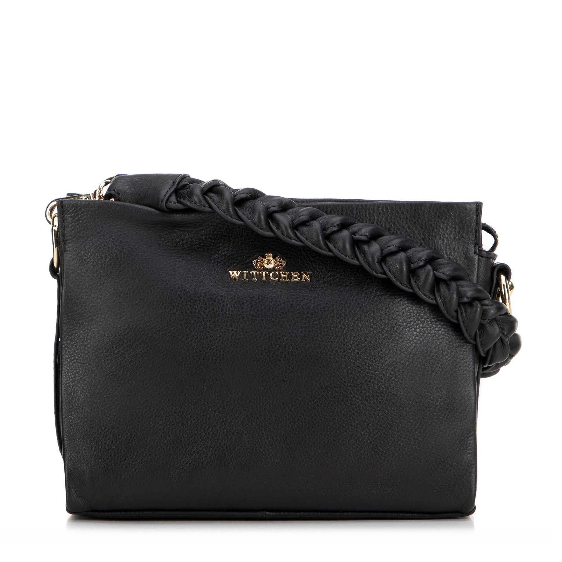 Damska crossbody z plecioną rączką czarna