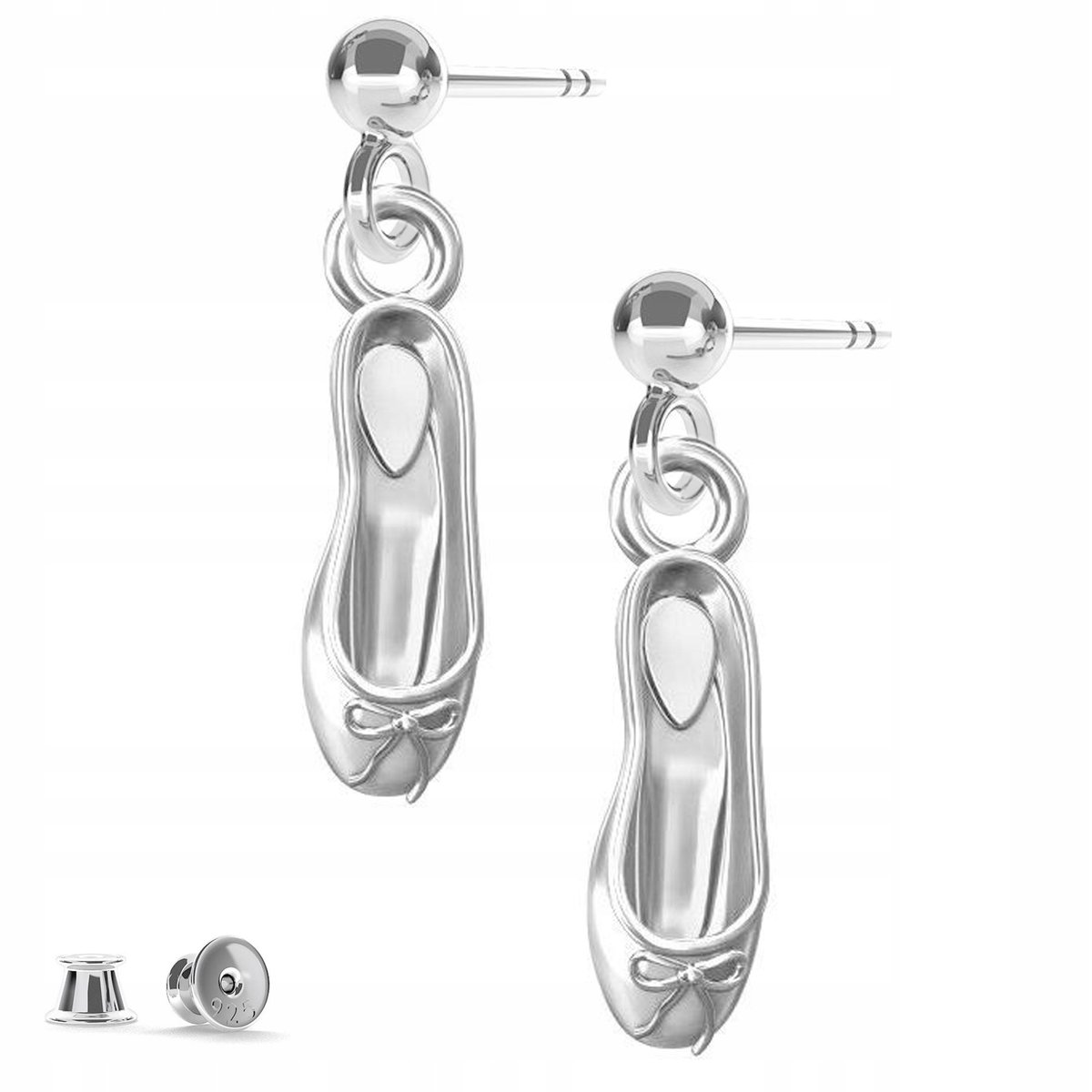 Kolczyki srebrne Baletka Balet Taniec 925