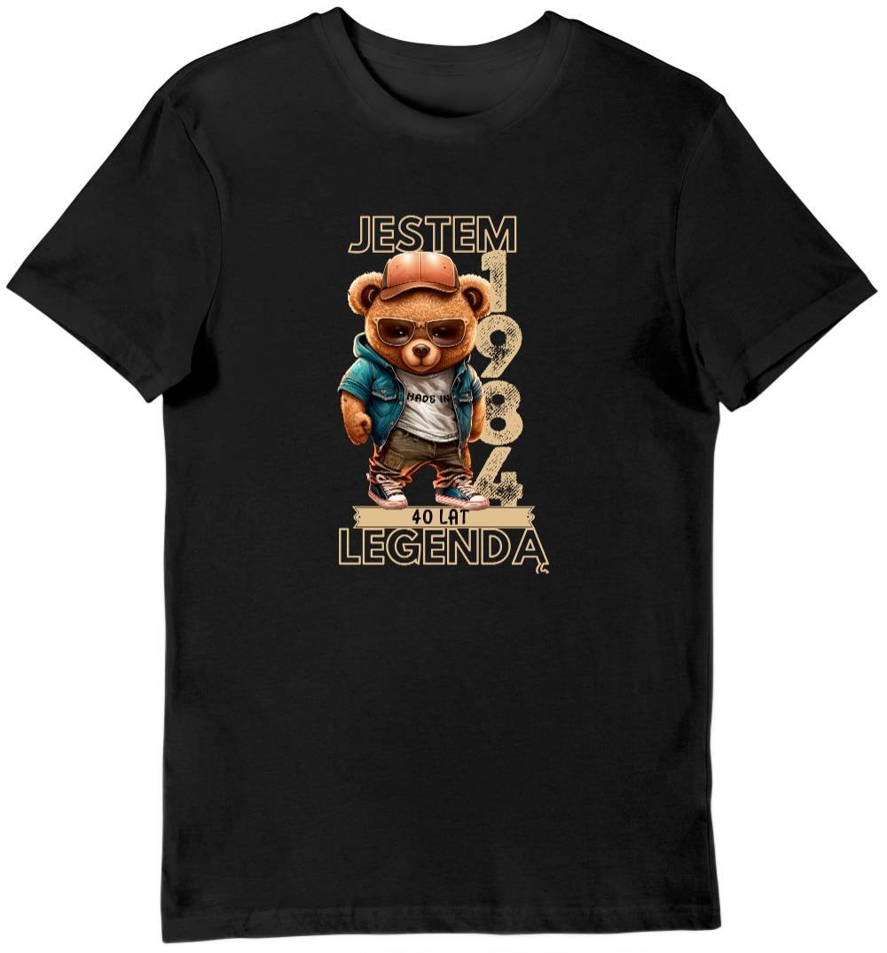 Koszulka na 40 urodziny jestem legendą 1984 czarna XL