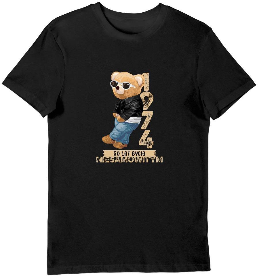 Koszulka na 50 urodziny 1974 50 lat bycia niesamowitym czarna L