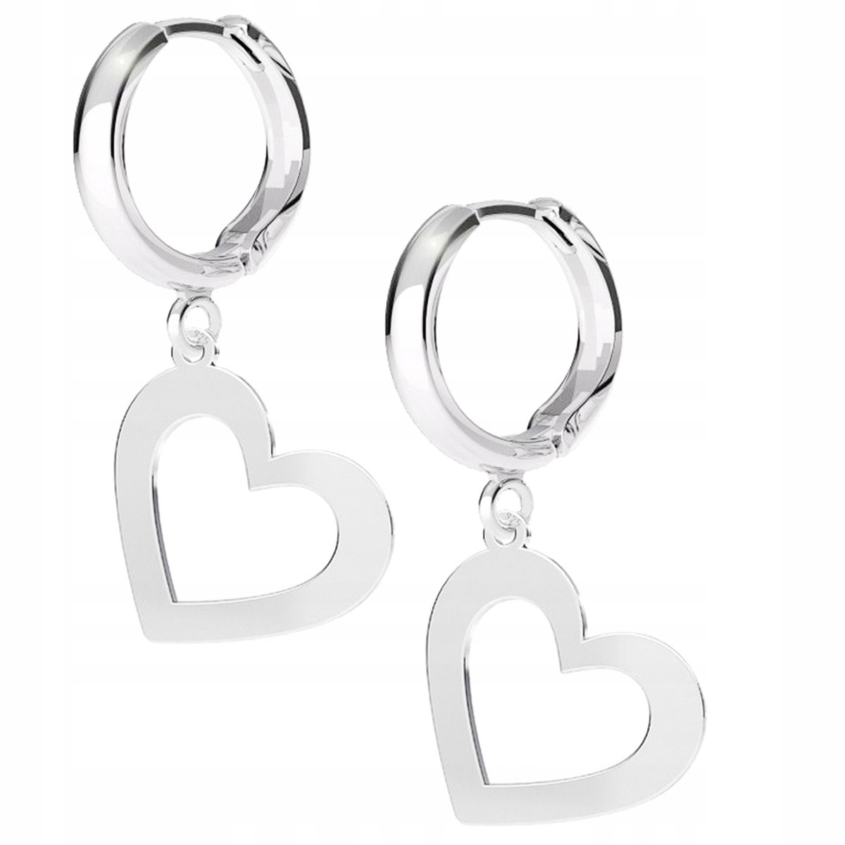 Kolczyki srebrne Serce Serduszko 925