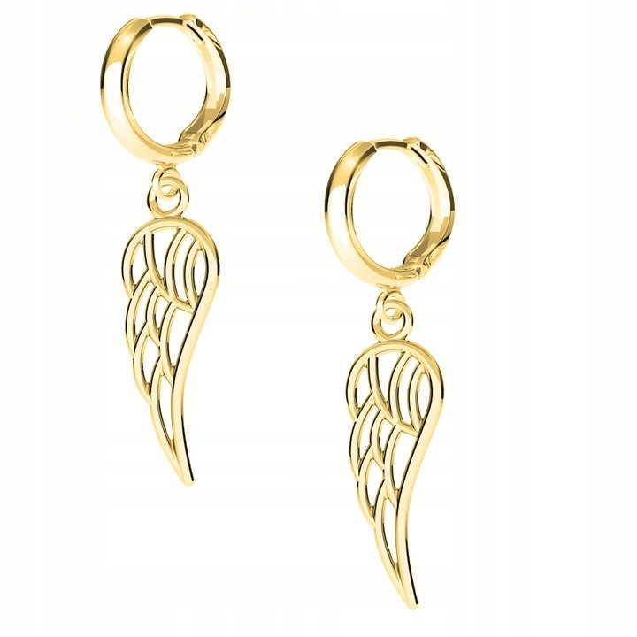 Kolczyki złote Skrzydło 925