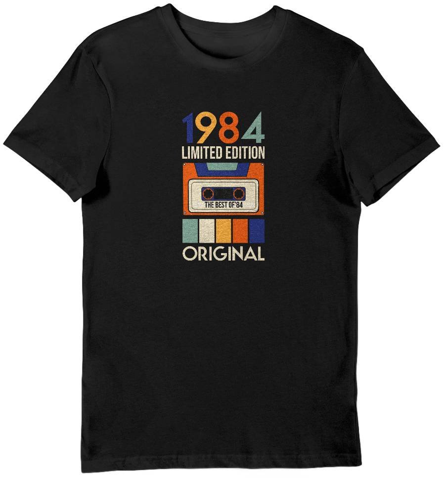 Koszulka męska na 40 urodziny vintage 1984 limited edition czarna L