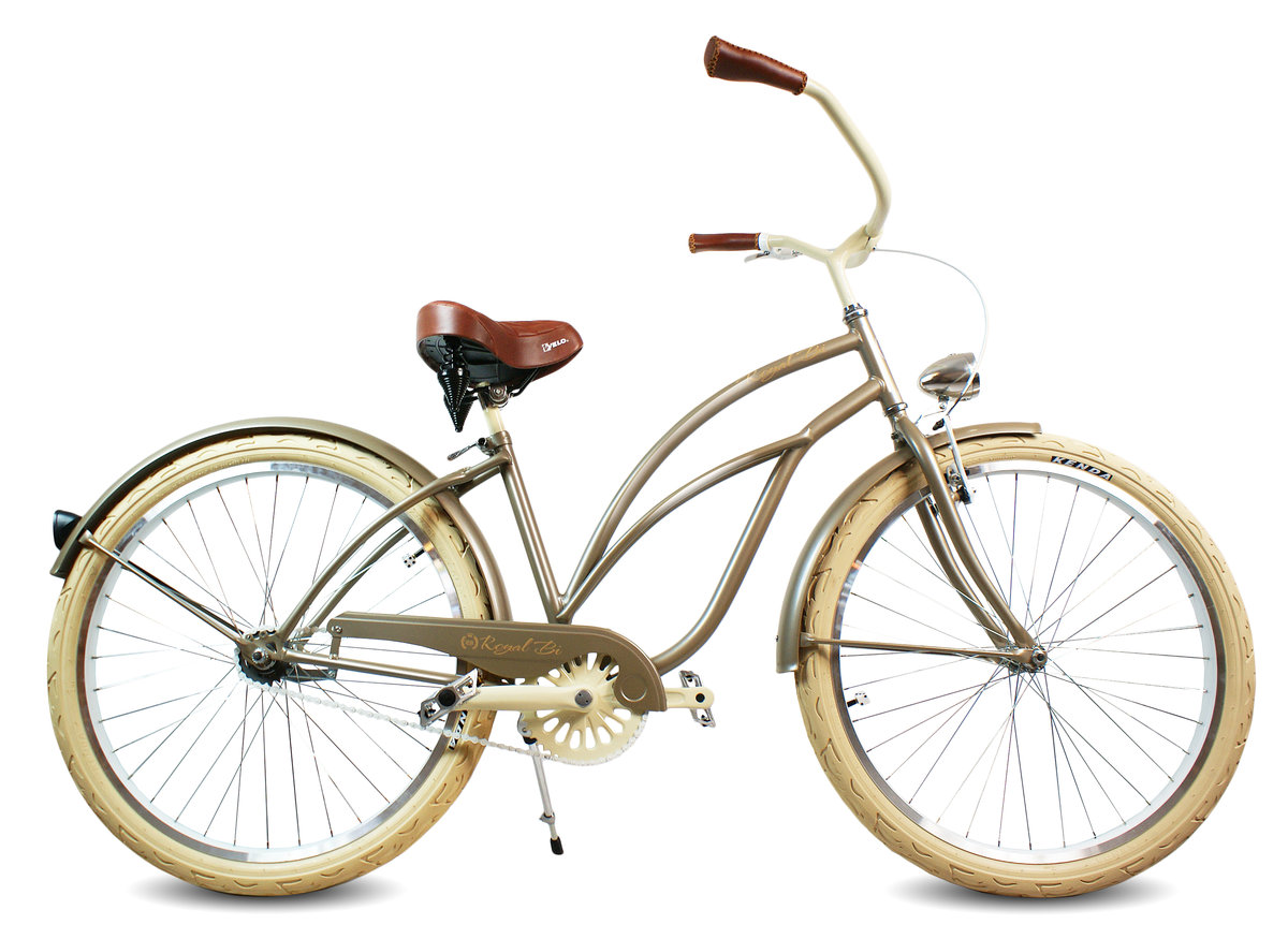Rower miejski damski Cruiser 28 GOLD MOCCA złoty
