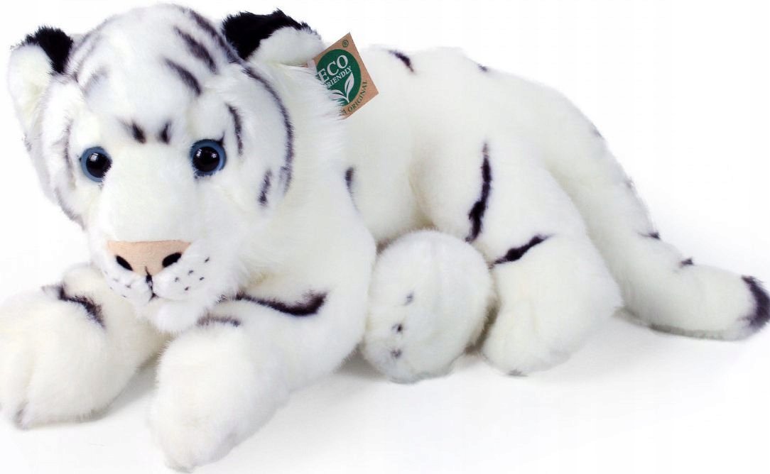 Pluszak maskotka Tygrys Biały Eco Friendly Prezent na święta 40cm Duży