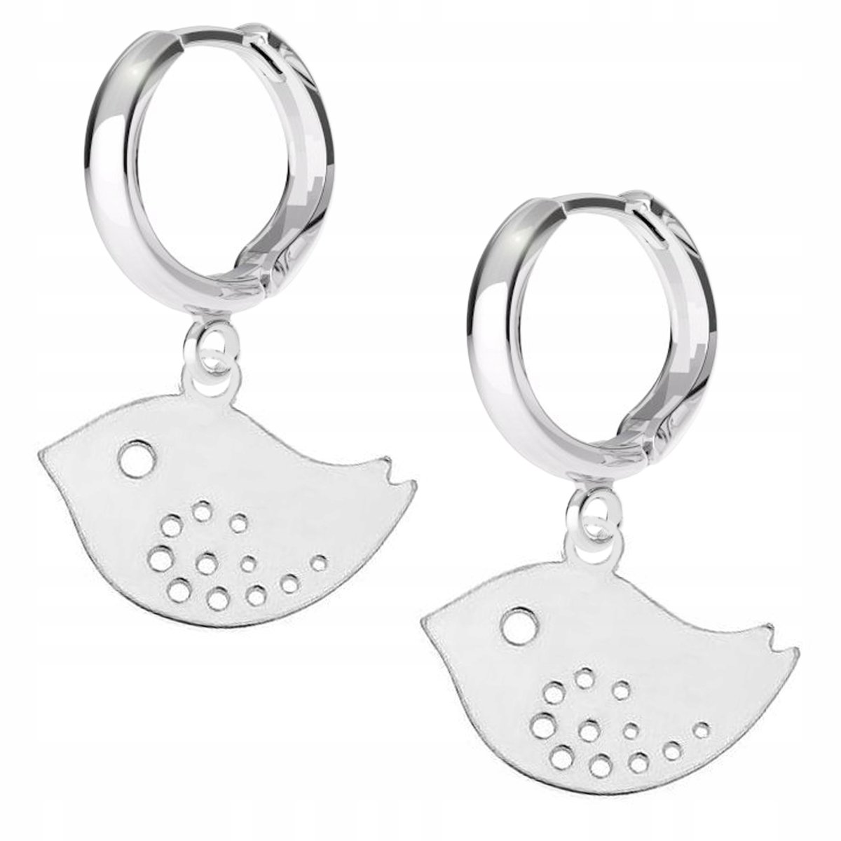 Kolczyki srebrne Ptak Zwierzę Ptaszek Bird 925