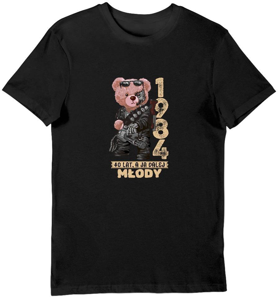 Koszulka na 40 urodziny 40 lat a ja dalej młody czarna L