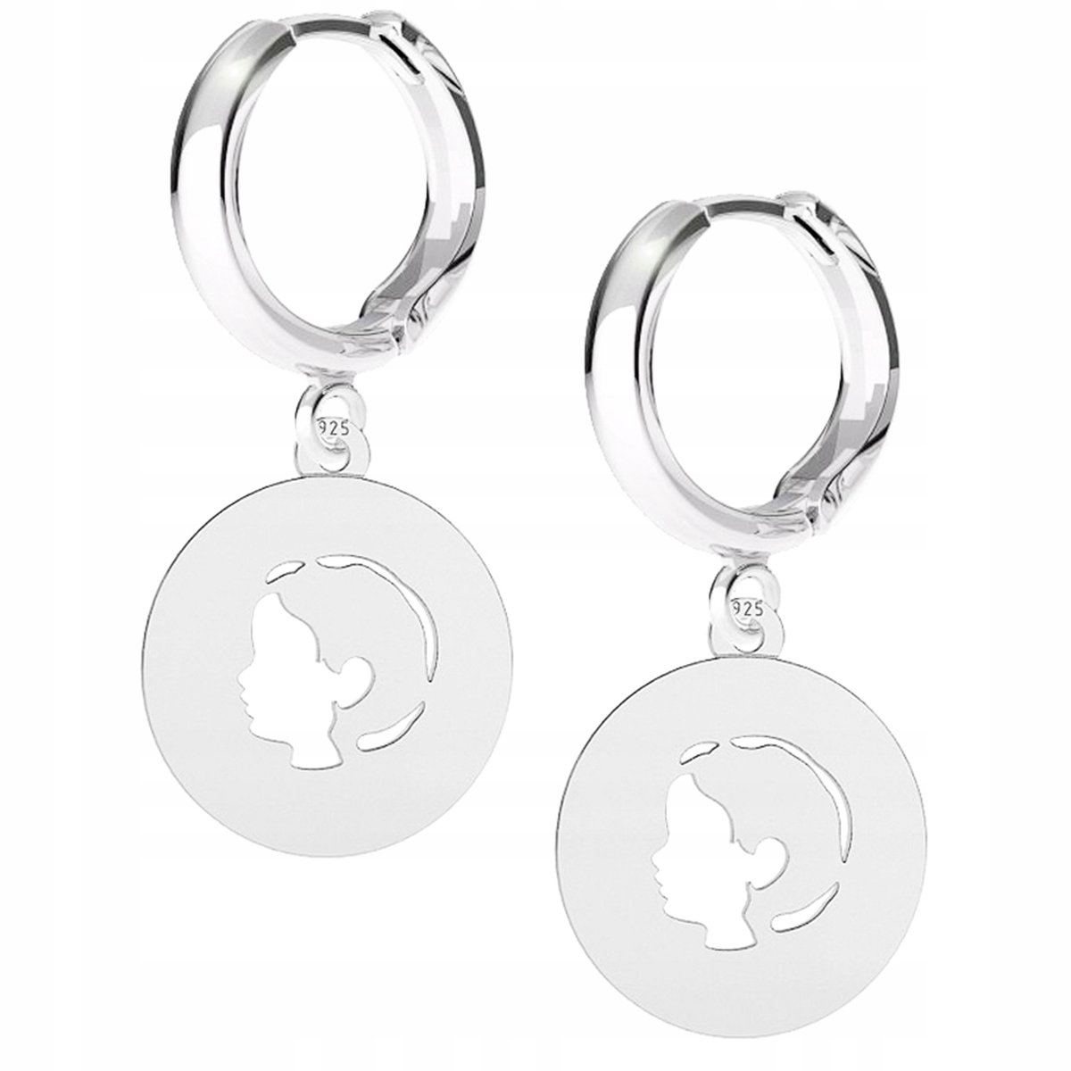 Kolczyki srebrne Chłopiec Blaszka 925