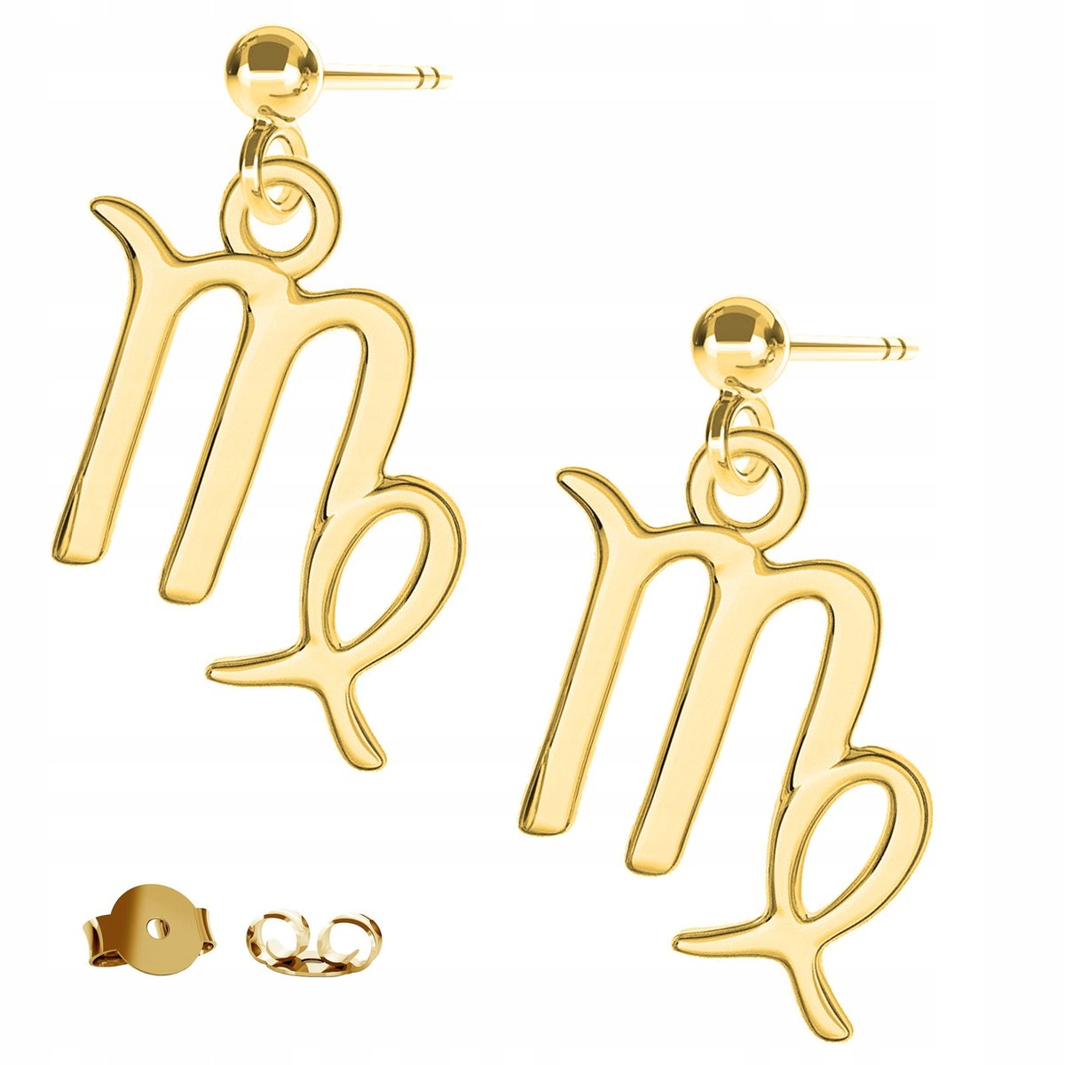 Kolczyki złote Znak Zodiaku Panna 925