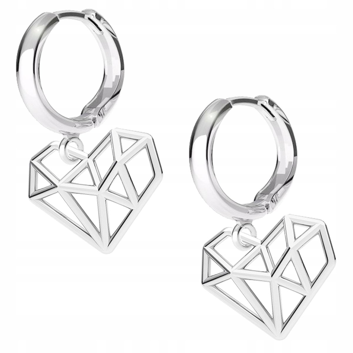 Kolczyki srebrne Serce Serduszko 925