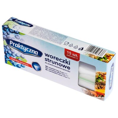 Woreczki z suwakiem Praktyczna 1 l 15 sztuk